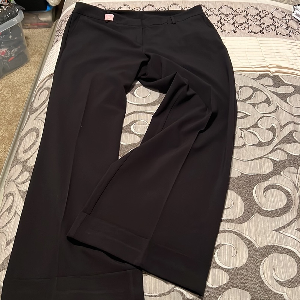Cuffed Black Dress Pants